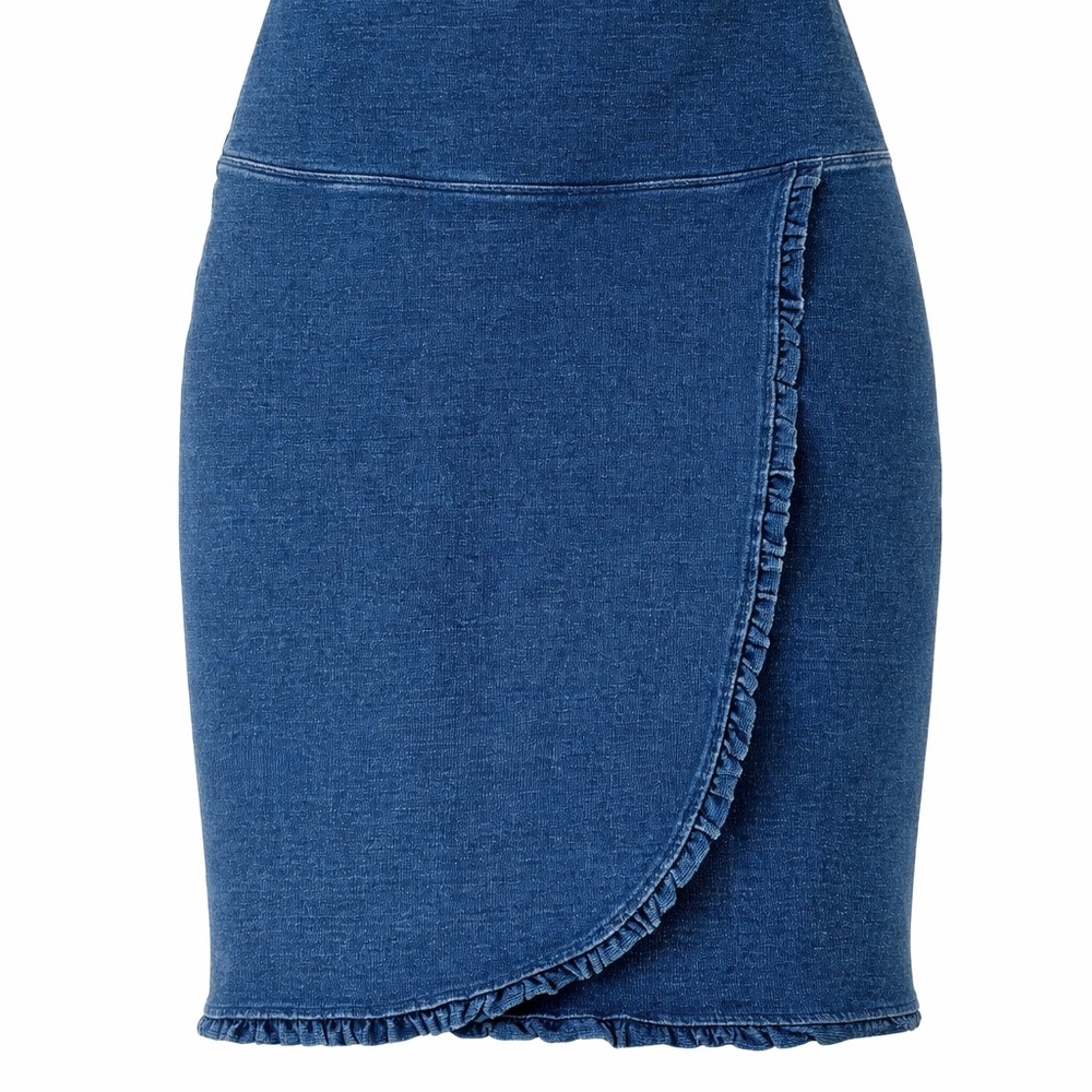 Elegant denim Blue Pencil Skirt